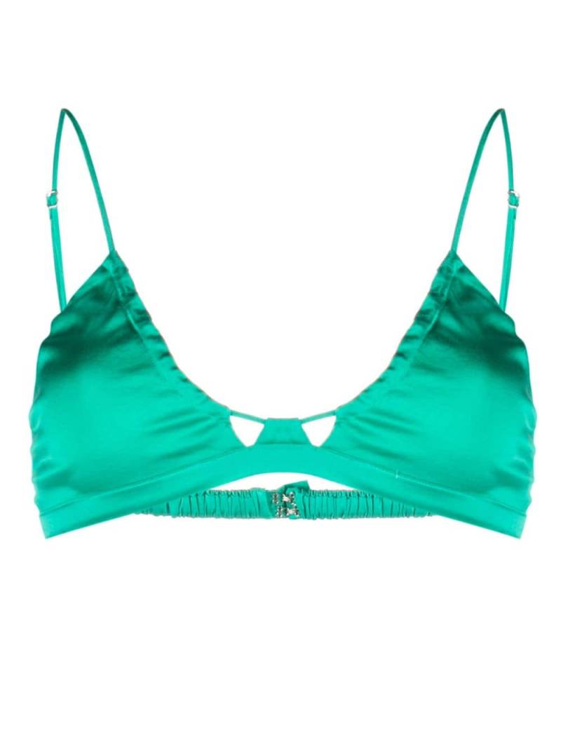 Forte Forte triangle-cup satin bra - Green von Forte Forte