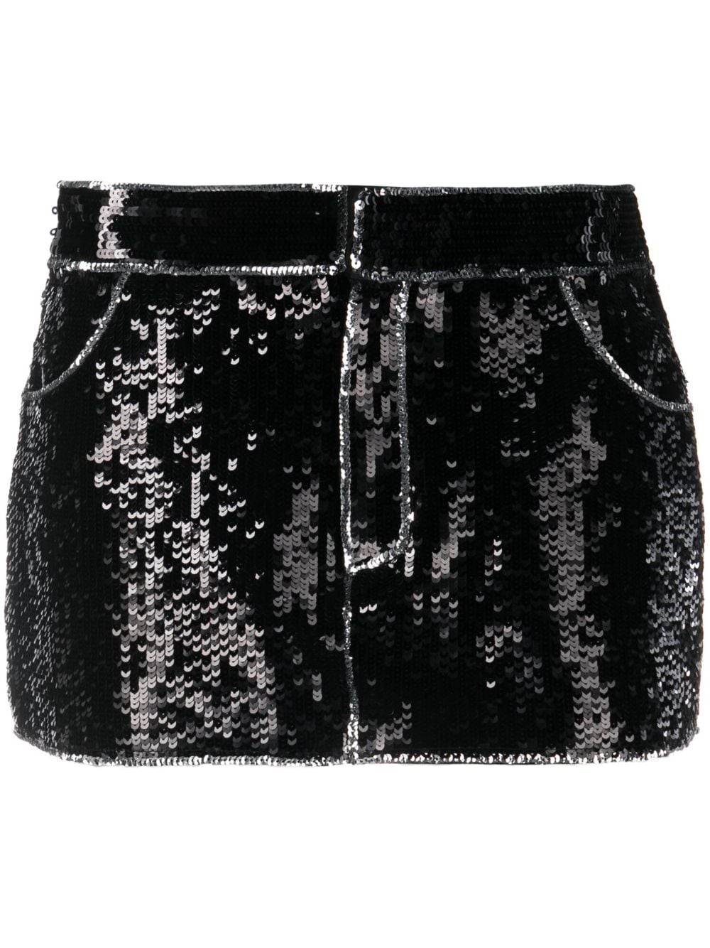 Forte Forte two-tone sequinned miniskirt - Black von Forte Forte