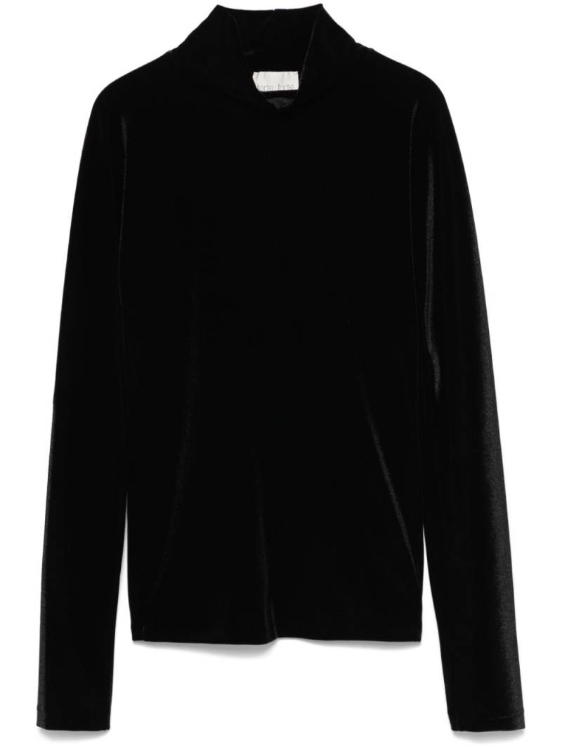 Forte Forte velvet mock-neck top - Black von Forte Forte