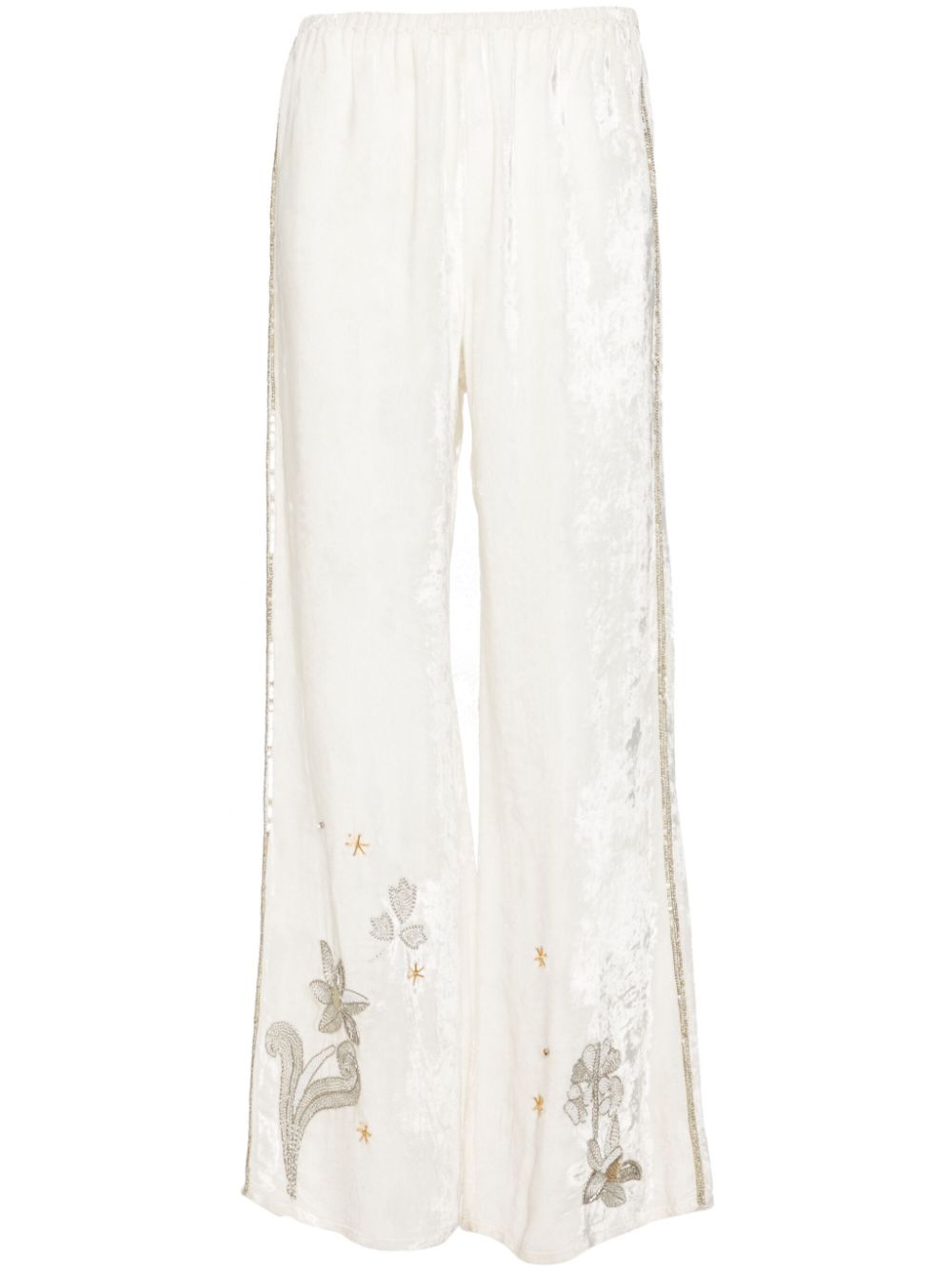 Forte Forte velvet wide-leg trousers - White von Forte Forte