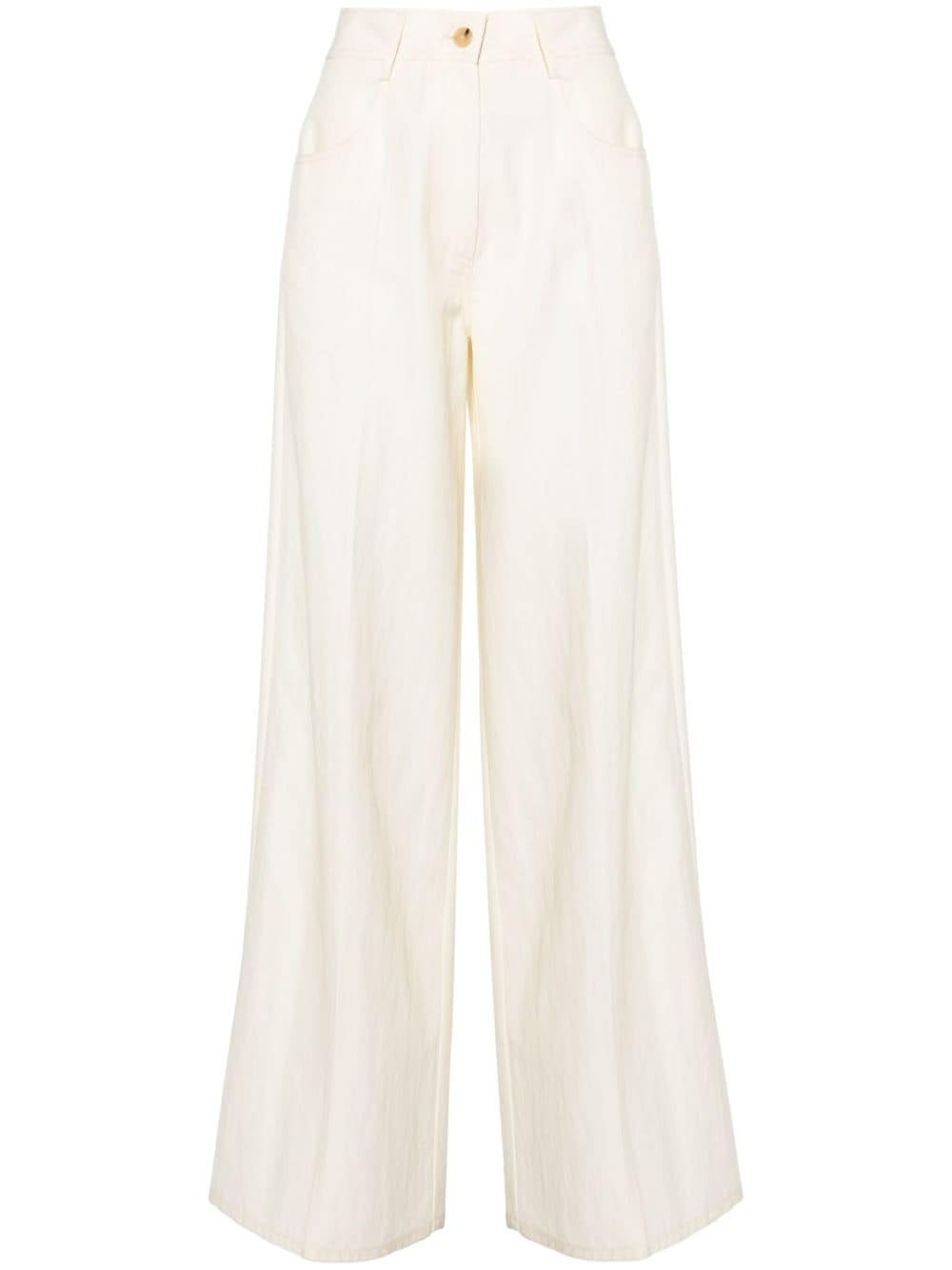 Forte Forte wide-leg button-fly trousers - Neutrals von Forte Forte