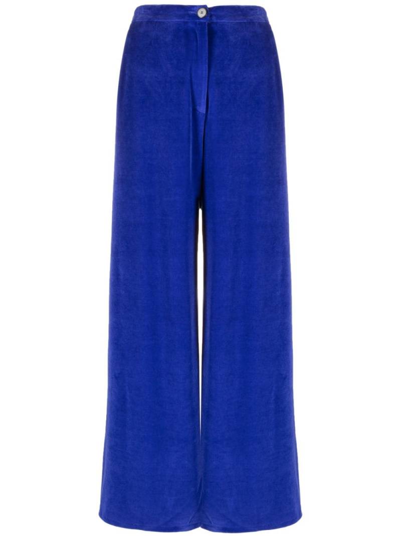 Forte Forte wide-leg cotton-blend trousers - Blue von Forte Forte