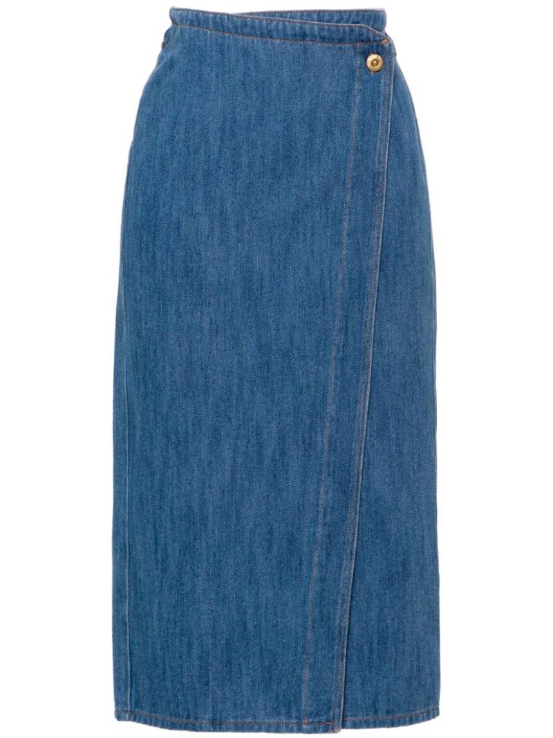 Forte Forte wrap denim midi skirt - Blue von Forte Forte