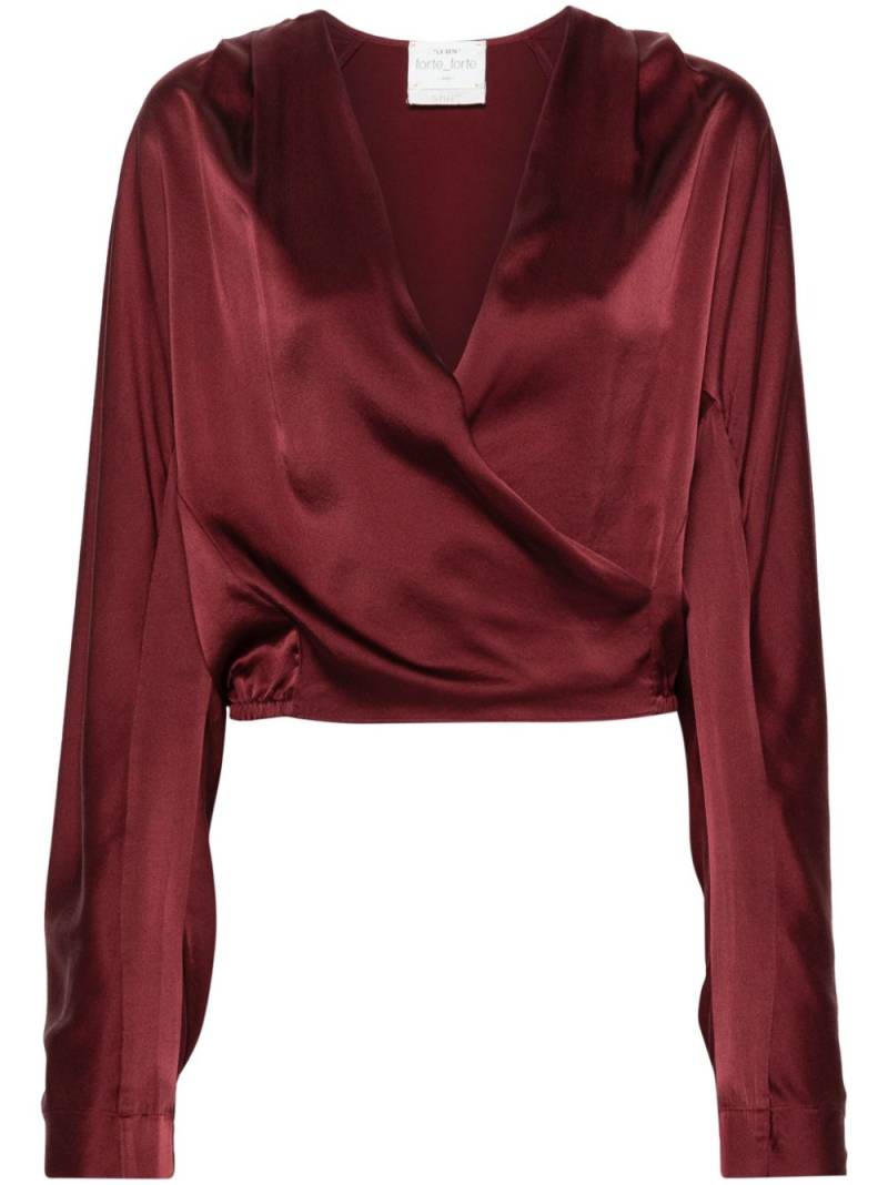 Forte Forte wrap silk blouse - Red von Forte Forte