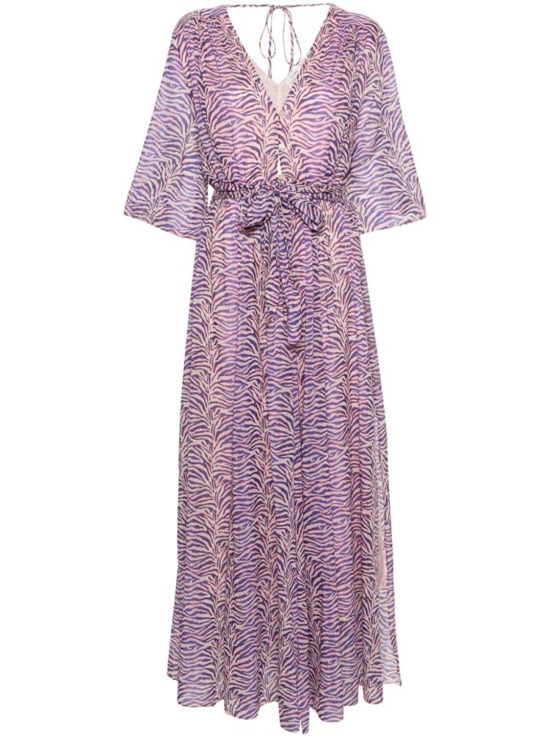 Forte Forte zebra-print belted maxi dress - Pink von Forte Forte