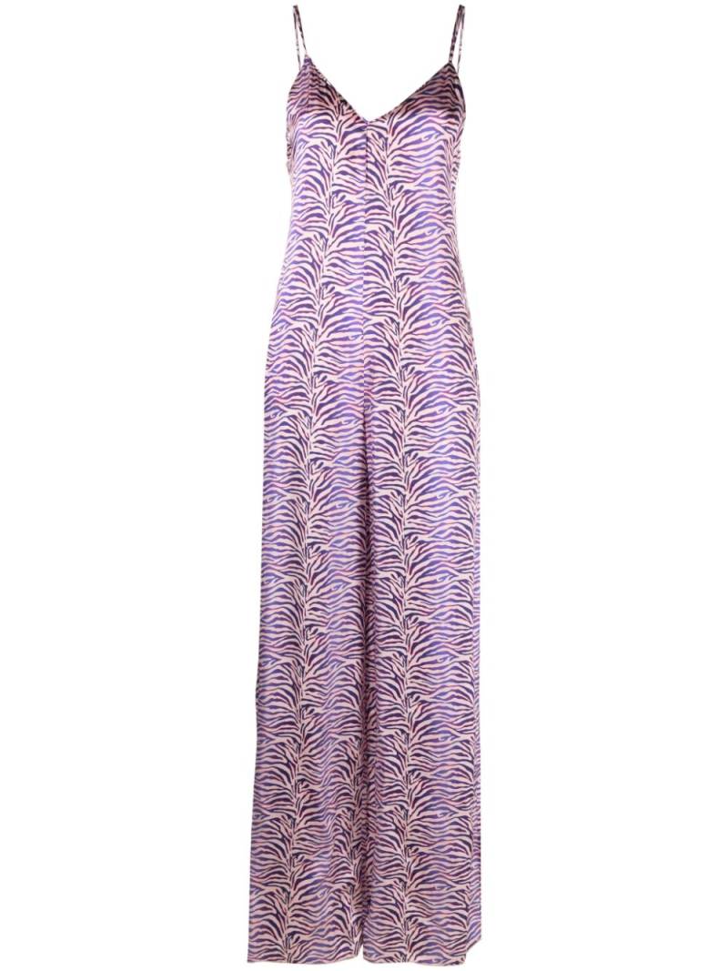 Forte Forte zebra-print satin jumpsuit - Purple von Forte Forte