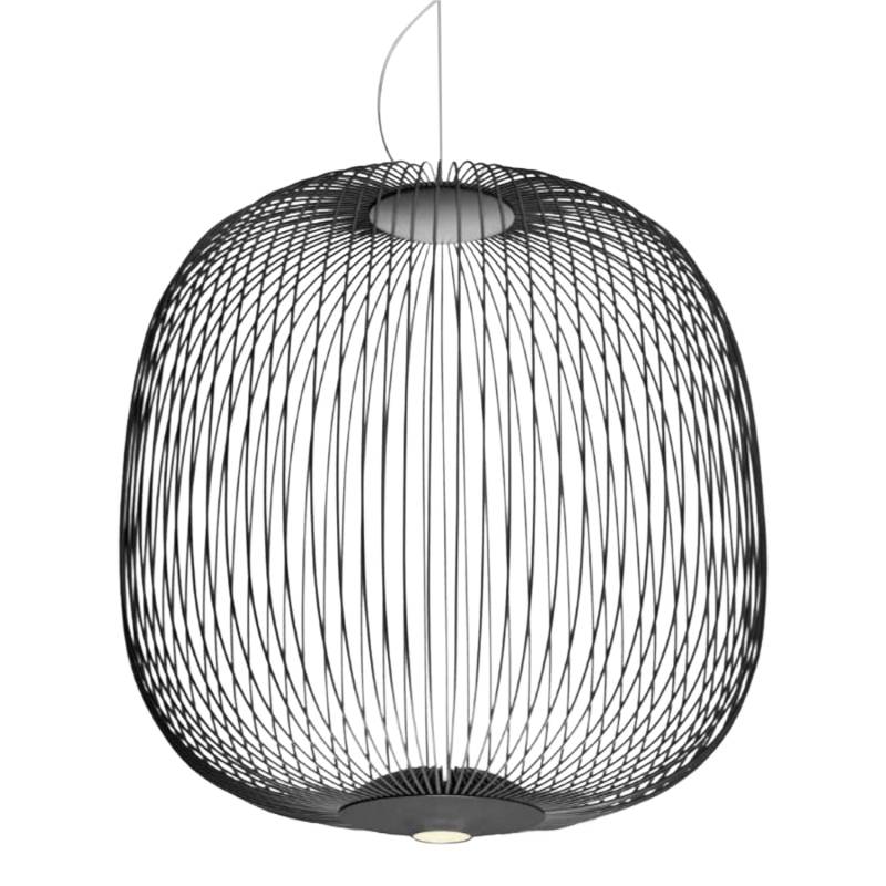 Spokes 2 midi LED Hängeleuchte, Funktion mit dimmer, Farbe schwarz von Foscarini