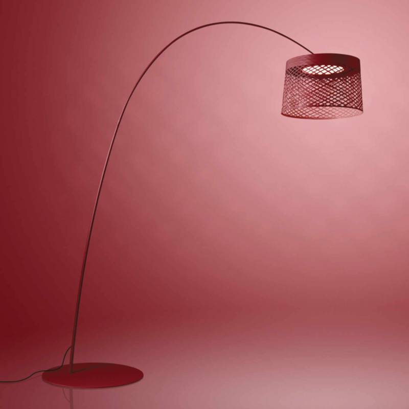 Twiggy Grid Outdoor LED Bogenleuchte, Farbe rot (carminio) von Foscarini