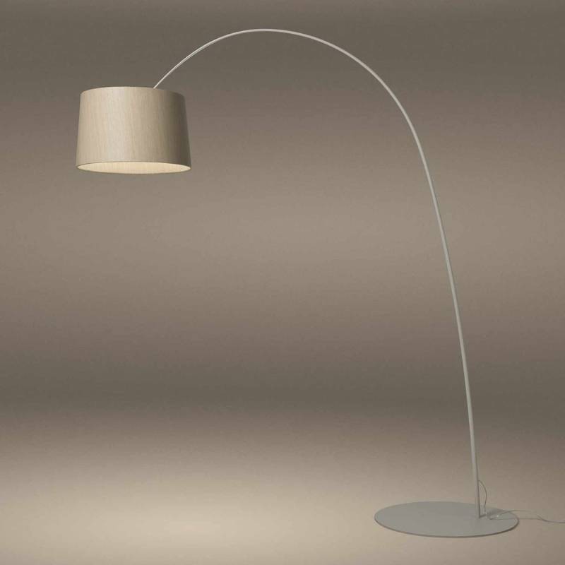 Twiggy Wood LED Bogenleuchte, Farbe graubeige von Foscarini