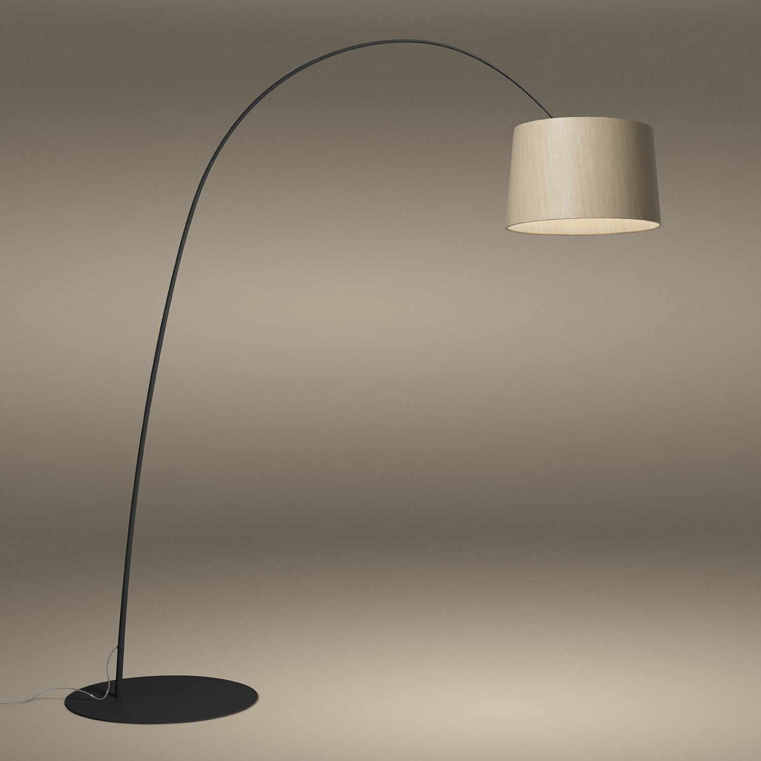 Twiggy Wood LED Bogenleuchte, Farbe schwarz von Foscarini