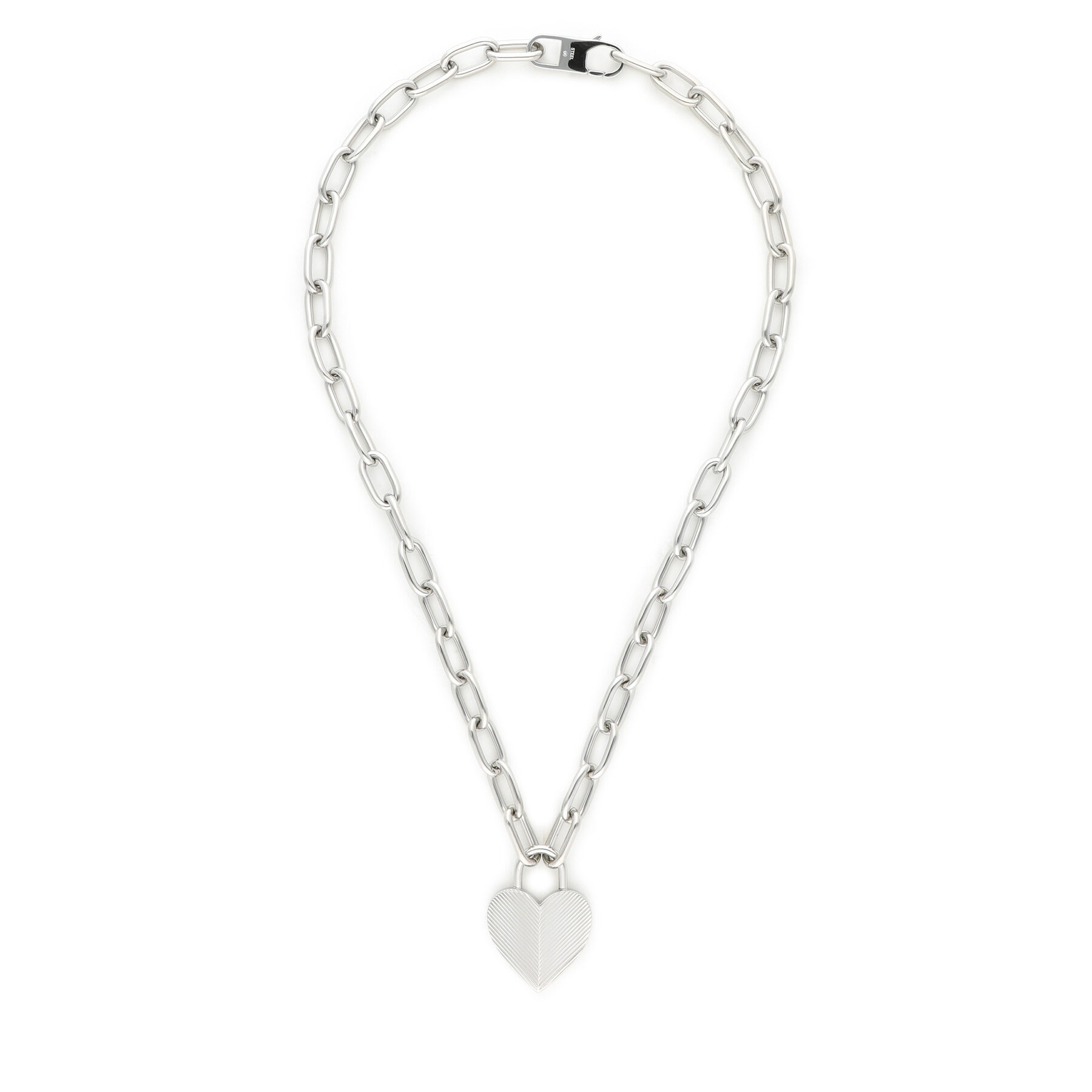 Halskette Fossil Harlow Linear Texture Heart JF04657040 Silberfarben Halskette Fossil Harlow Linear Texture Heart JF04657040 Silberfarben von Fossil