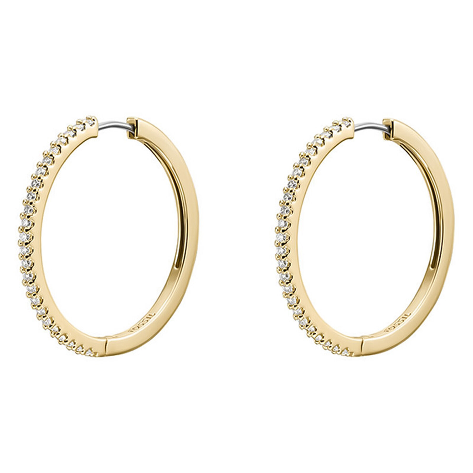Ohrringe Fossil Er Glitz Hoop JA7261710 Goldfarben Ohrringe Fossil Er Glitz Hoop JA7261710 Goldfarben von Fossil