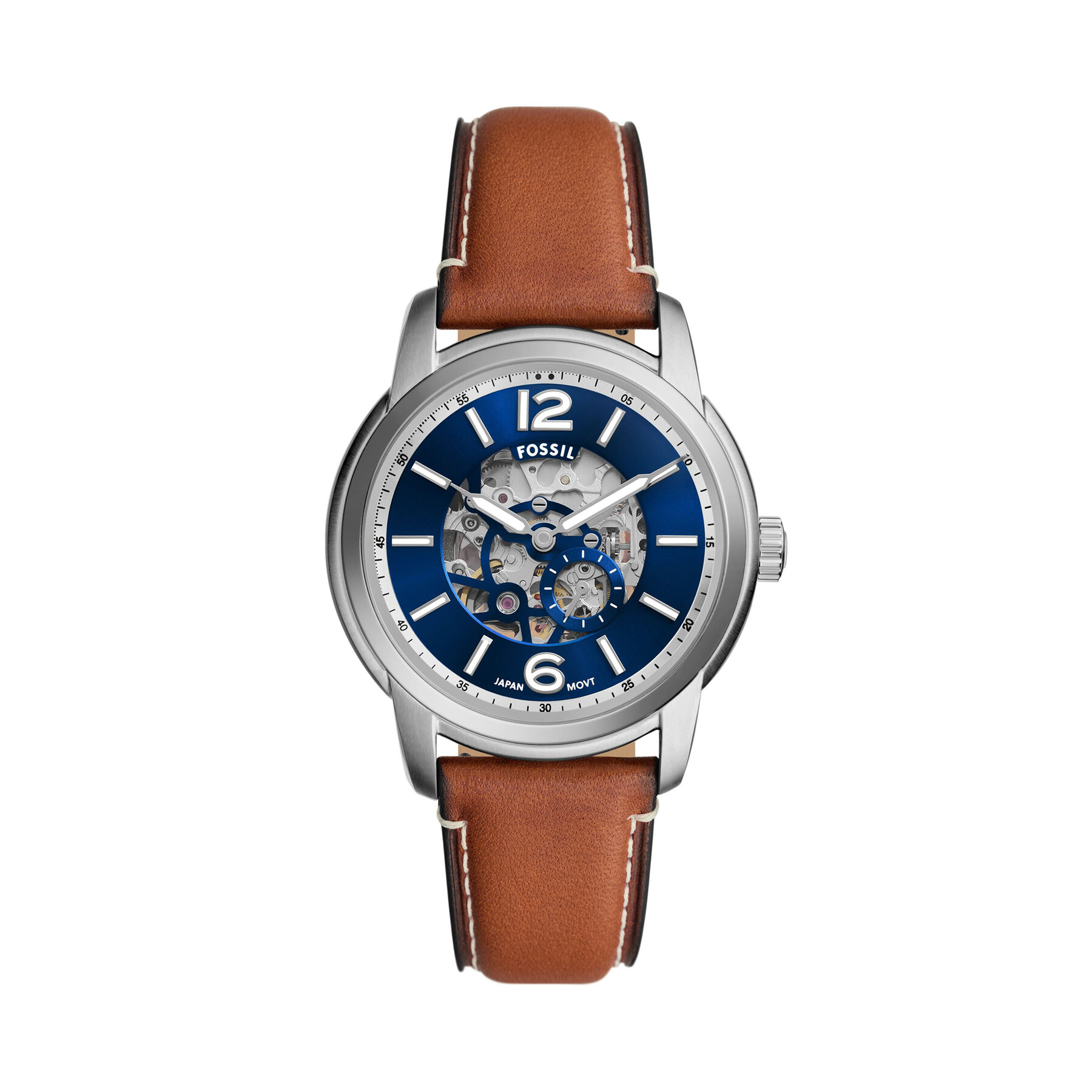 Uhr Fossil Heritage Automatic Skeleton ME3263 Braun von Fossil