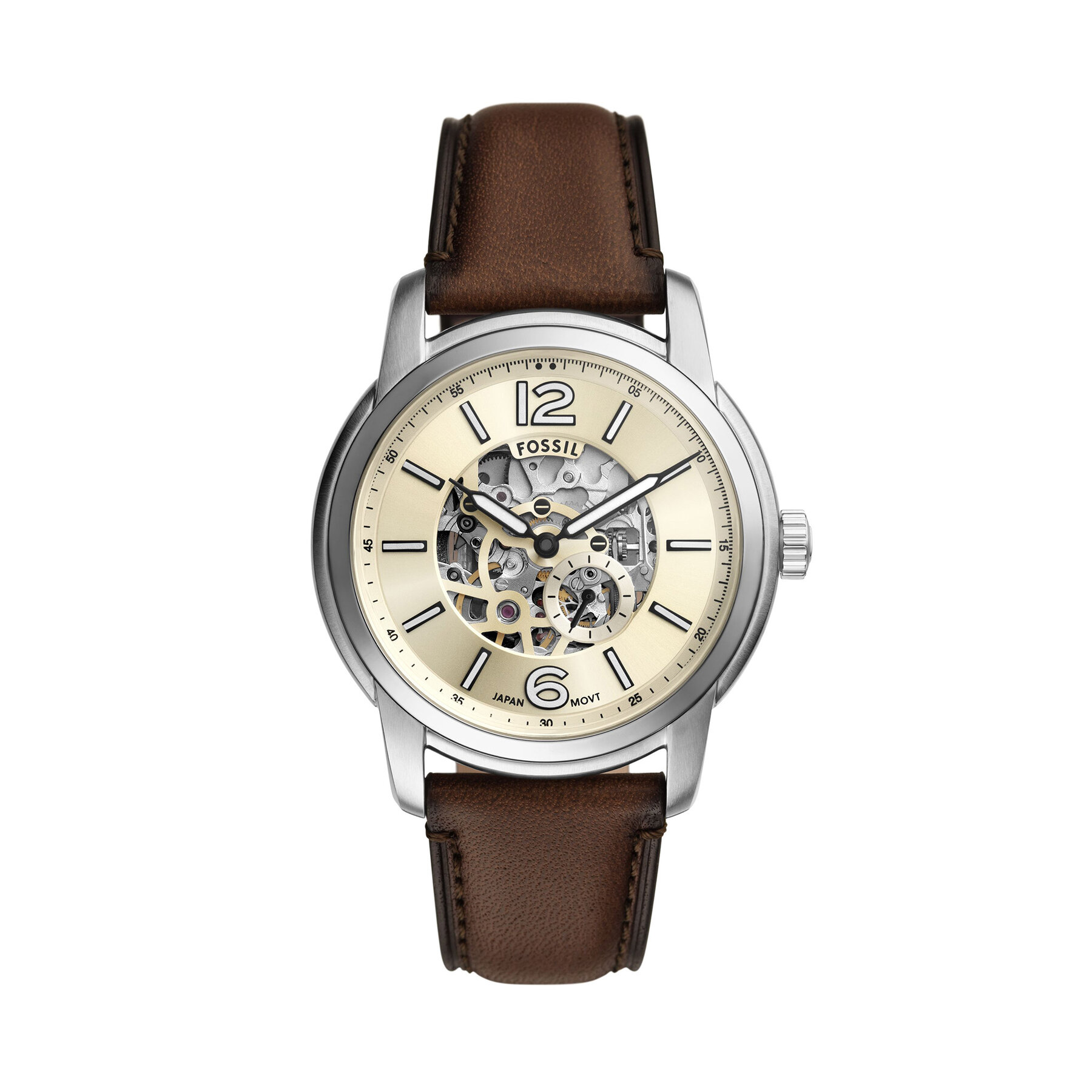 Uhr Fossil Heritage Automatic Skeleton ME3264 Braun von Fossil