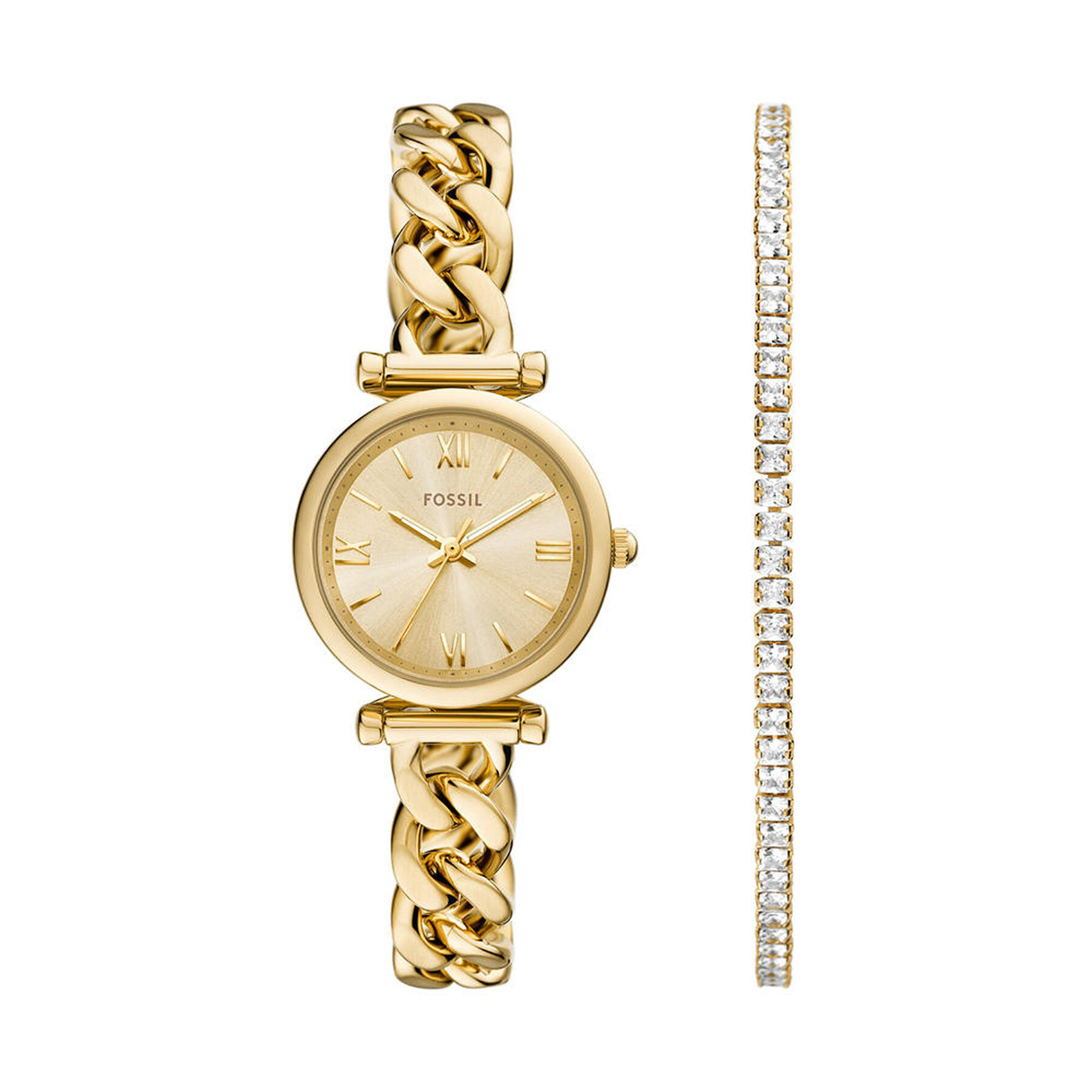 Uhr und Armband Set Fossil ES5387SET Goldfarben Uhr und Armband Set Fossil ES5387SET Goldfarben von Fossil