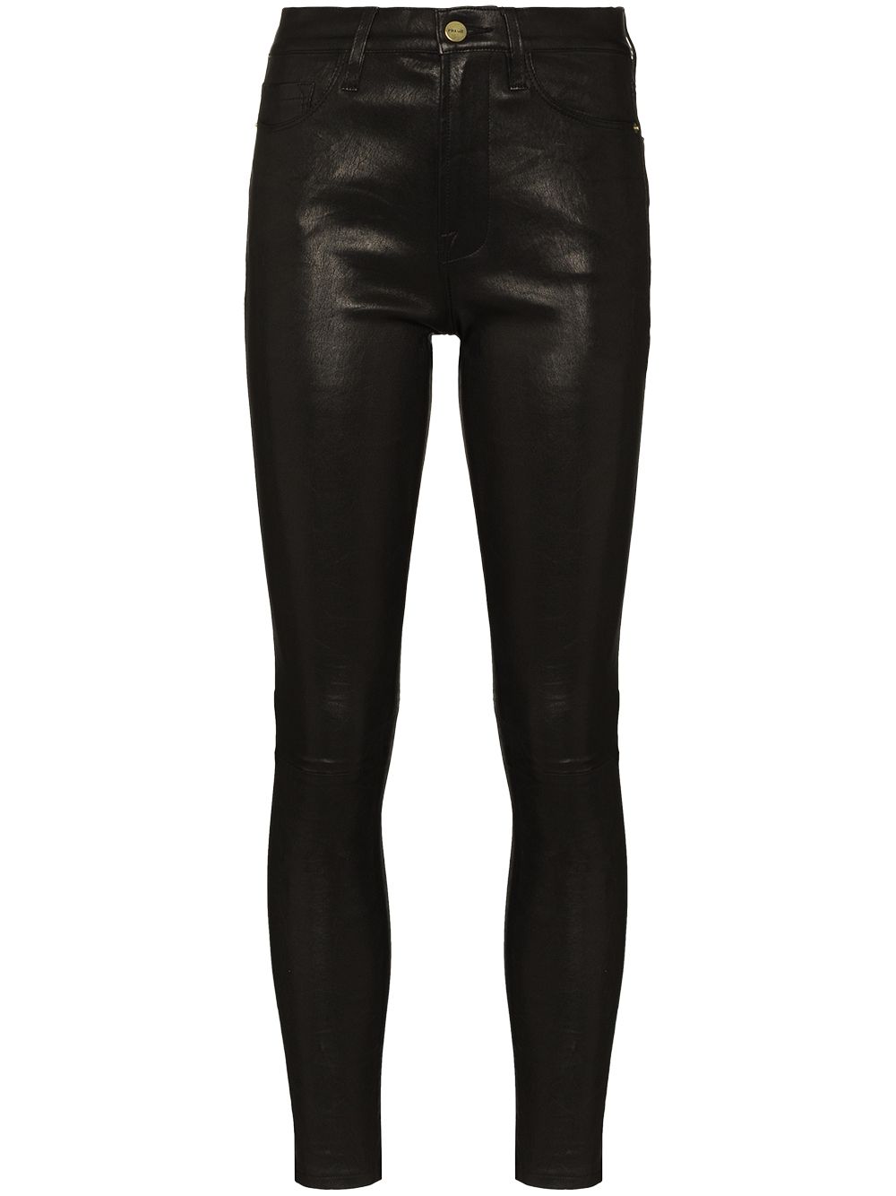 FRAME Le High skinny leather trousers - Black von FRAME