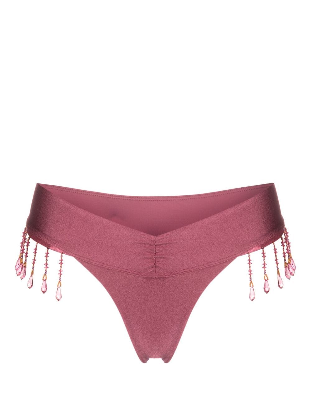 Frankies Bikinis bead-embellished bikini bottoms - Pink von Frankies Bikinis