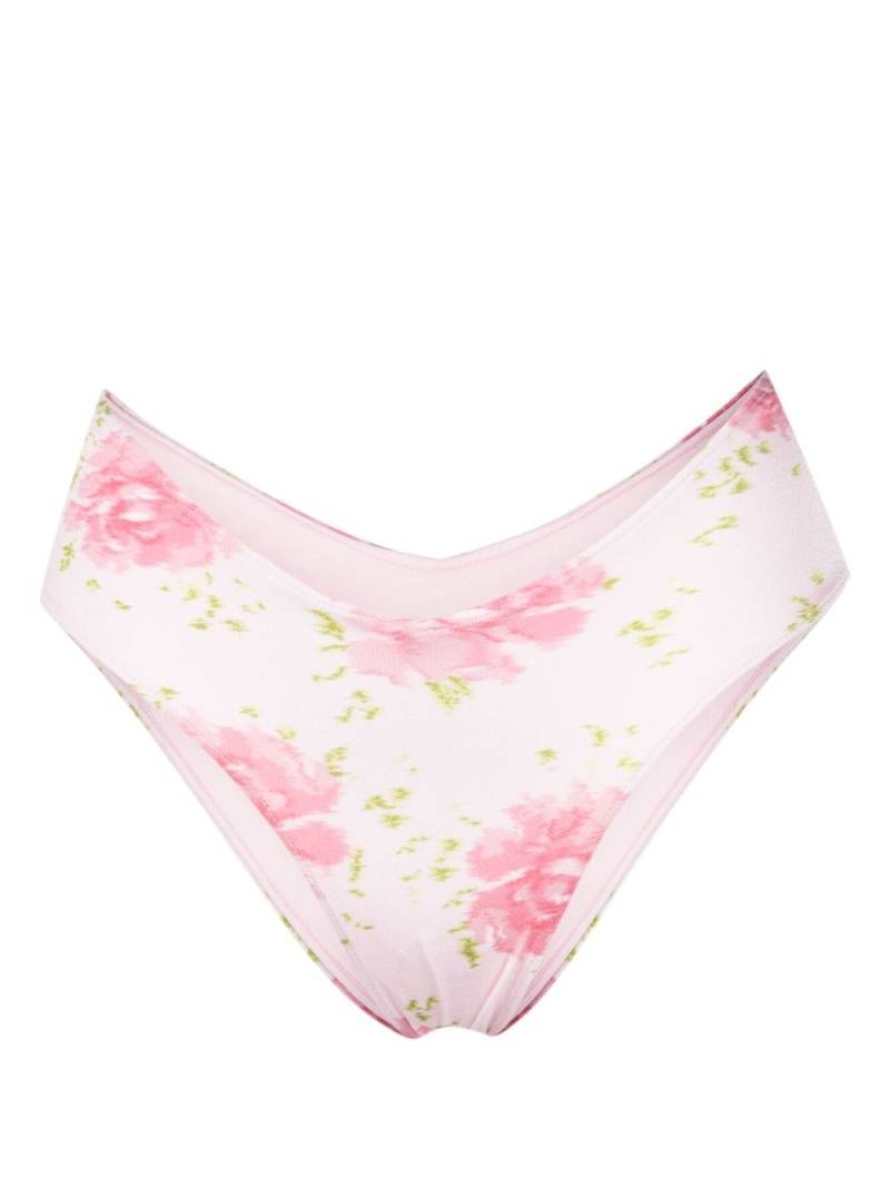 Frankies Bikinis floral-print bikini bottoms - Pink von Frankies Bikinis