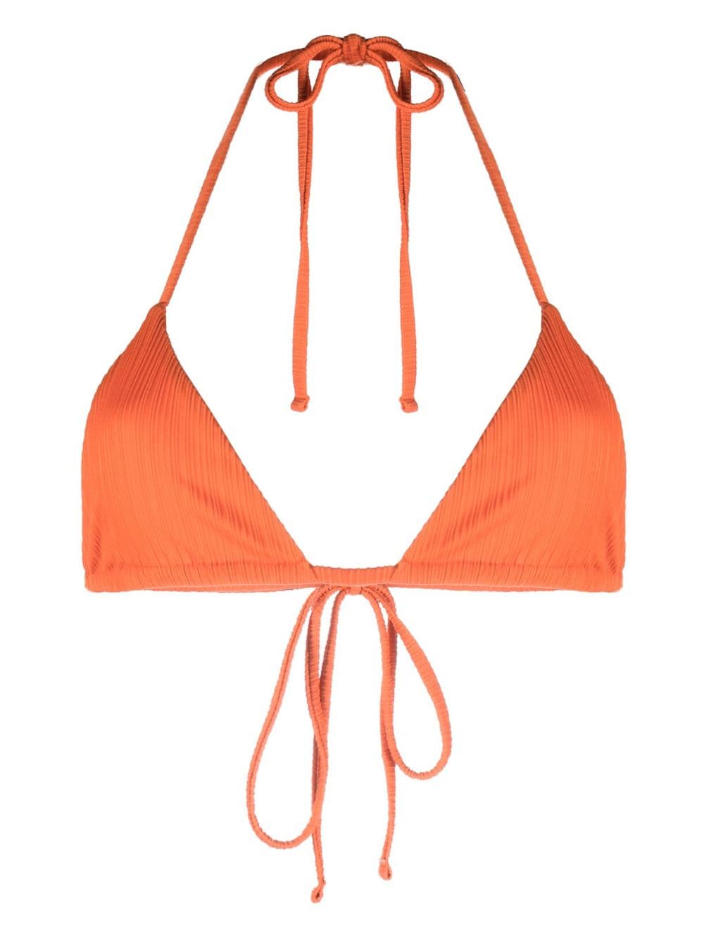 Frankies Bikinis logo-print bikini top - Orange von Frankies Bikinis
