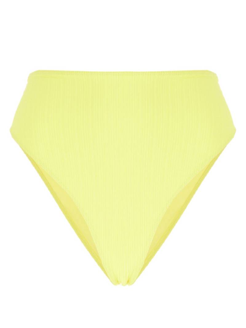 Frankies Bikinis plissé-effect bikini bottoms - Yellow von Frankies Bikinis