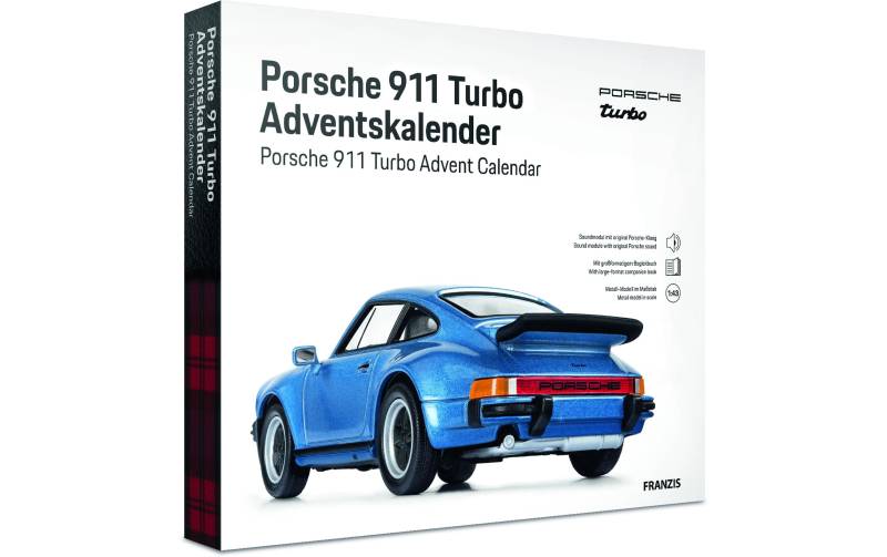 Franzis Adventskalender »Porsche 911 Turbo«, Es liegt keine Altersempfehlung vor, Zusätzlich werden 2 x 1,5 V Mignon-Batterien (Typ AA) benötigt von Franzis