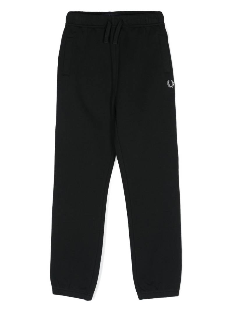 Fred Perry Kids Loopback mid-rise track trousers - Black von Fred Perry Kids