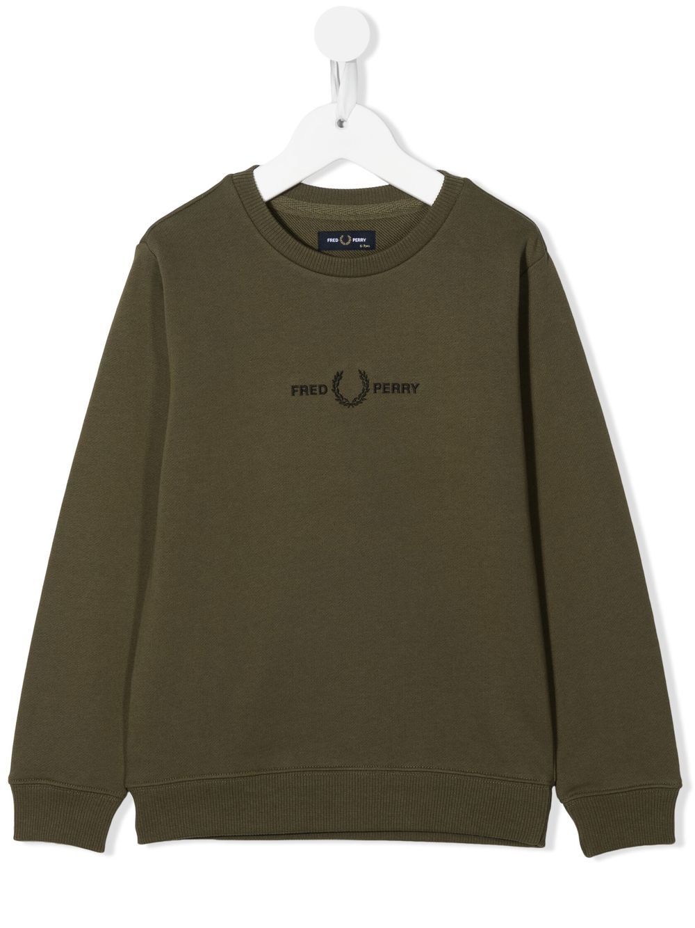 Fred Perry Kids embroidered logo fleece sweatshirt - Green von Fred Perry Kids