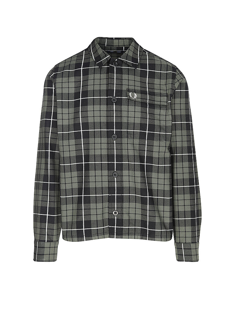 FRED PERRY Overshirt olive | M FRED PERRY Overshirt olive | M von Fred Perry