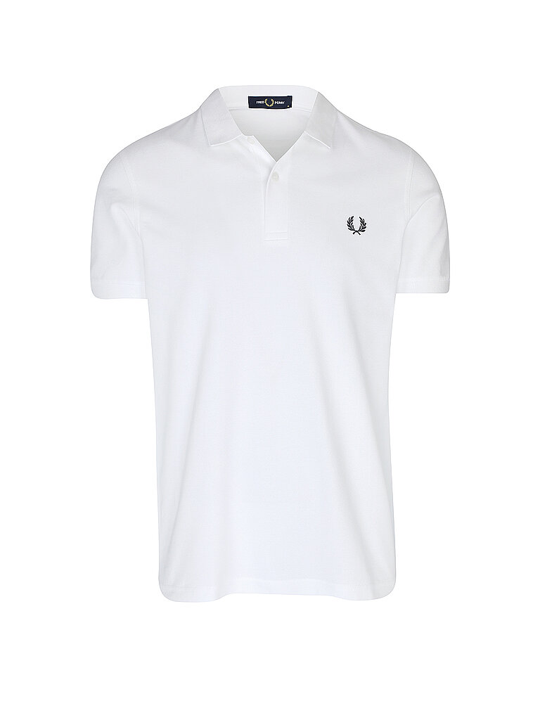 FRED PERRY Poloshirt Slim Fit weiss | L von Fred Perry