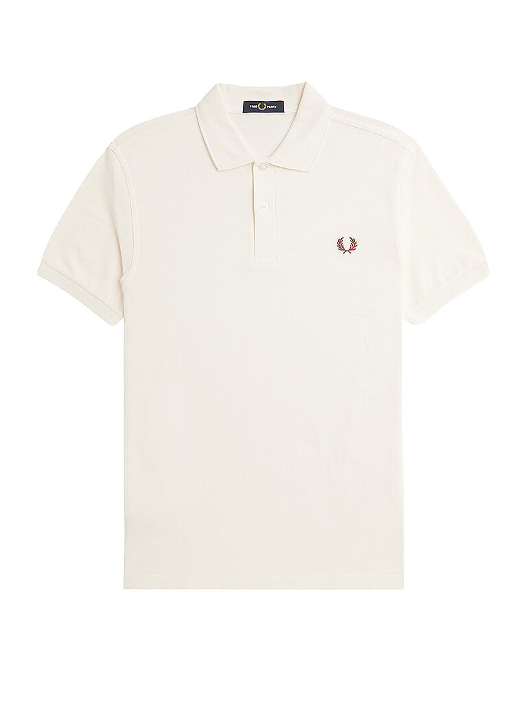 FRED PERRY Poloshirt Slim Fit weiss | L von Fred Perry