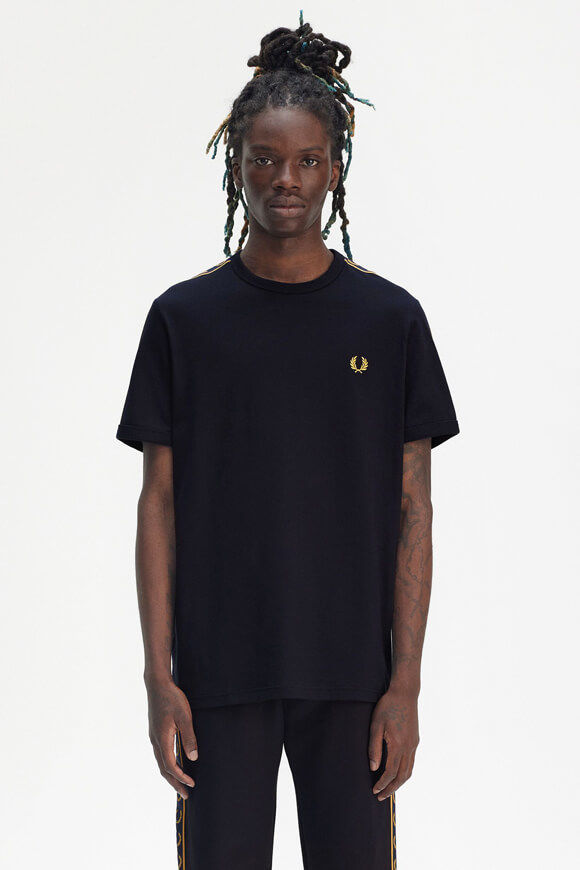 Fred Perry Contrast Tape Ringer T-Shirt | Navy | Herren  | S von Fred Perry
