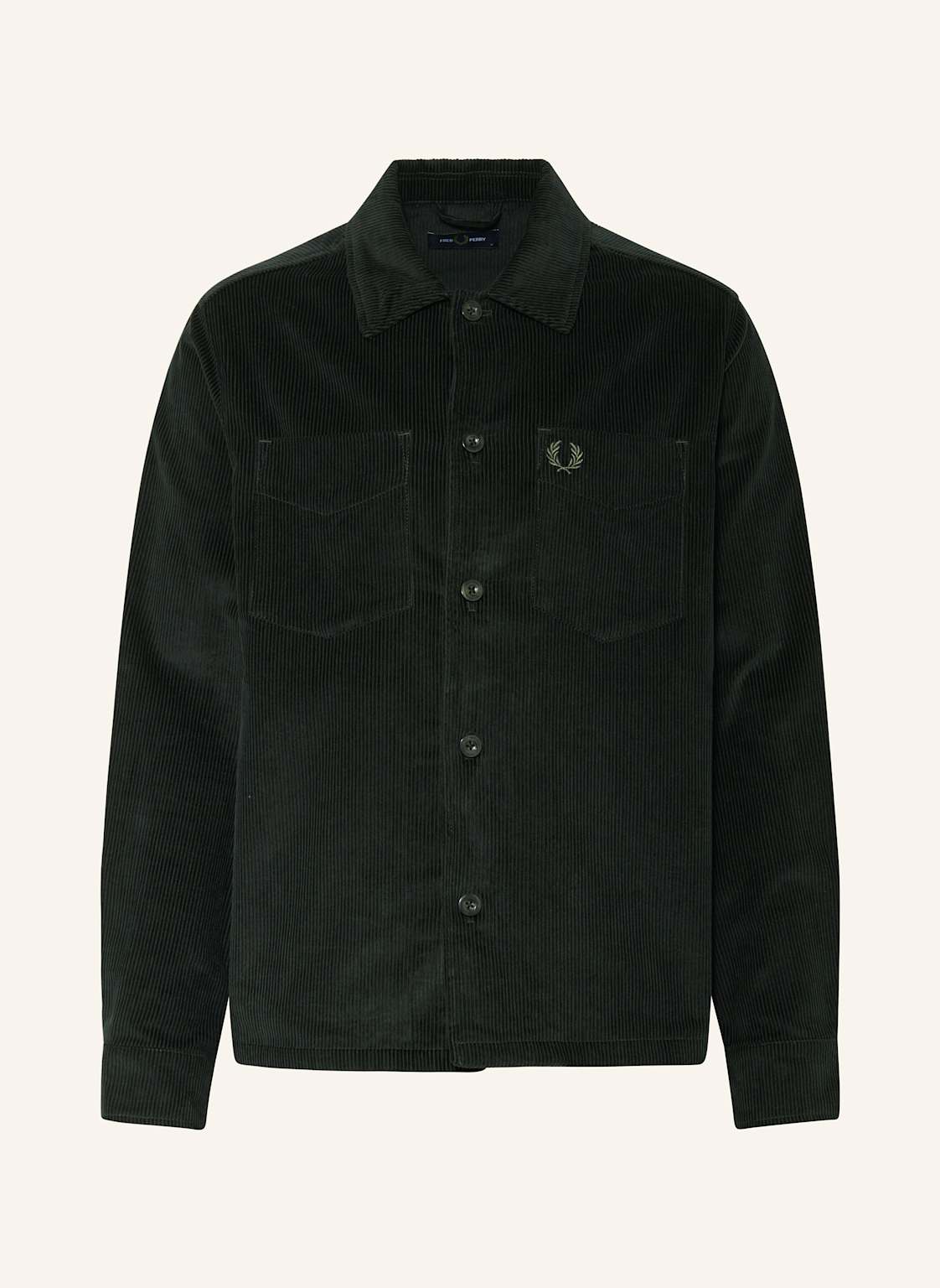 Fred Perry Cord-Overjacket Corduroy gruen von Fred Perry