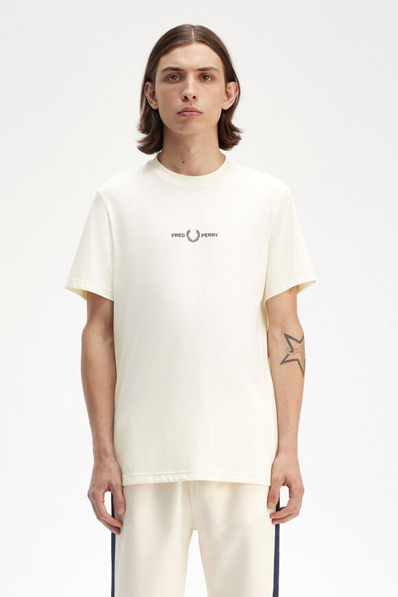 Fred Perry Embroidered T-Shirt | Offwhite | Herren  | L von Fred Perry