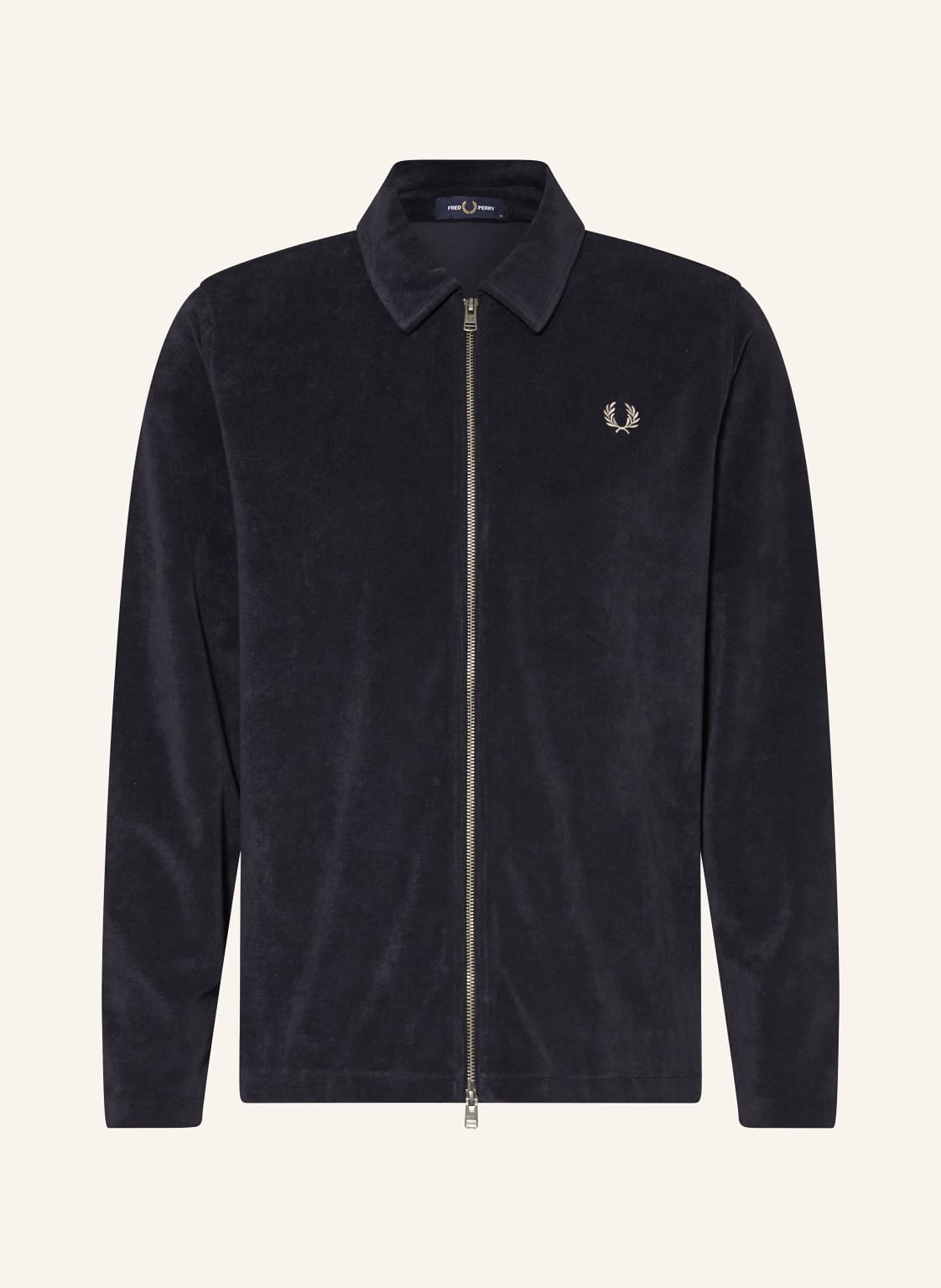 Fred Perry Frottee-Overshirt blau von Fred Perry