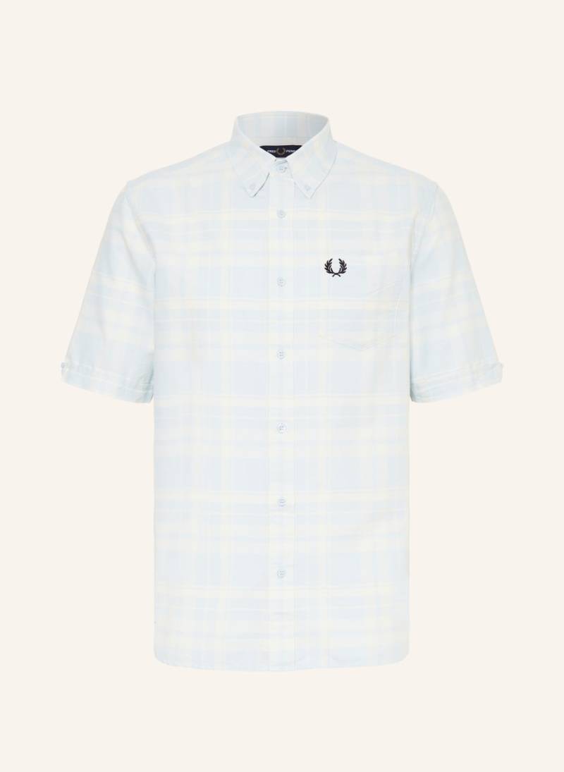 Fred Perry Kurarm-Hemd m7823 Regular Fit blau von Fred Perry