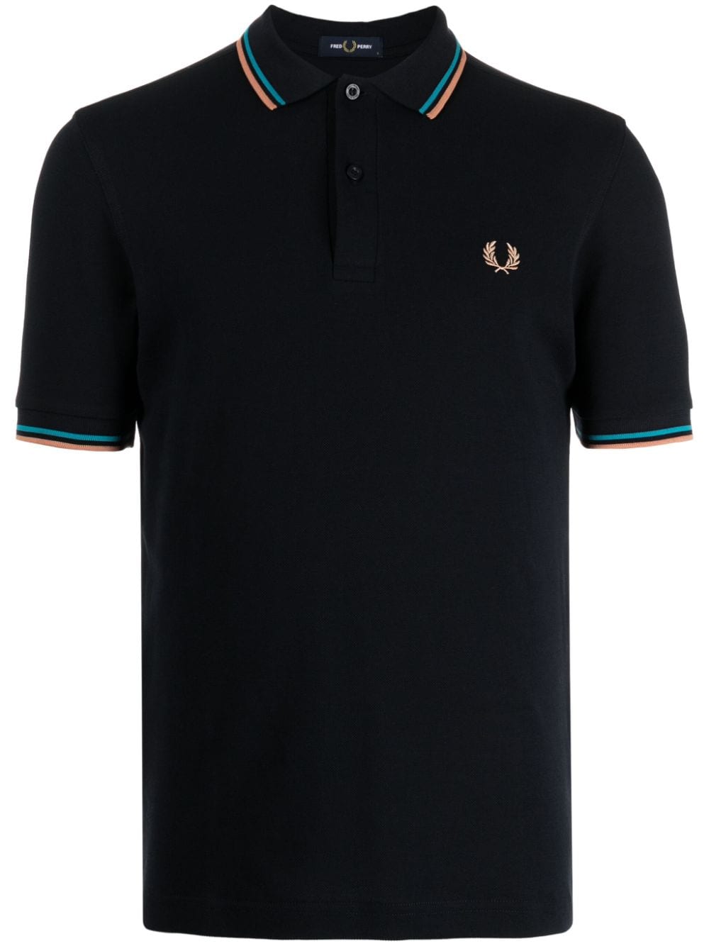 Fred Perry Laurel Wreath-embroidered cotton polo shirt - Blue von Fred Perry