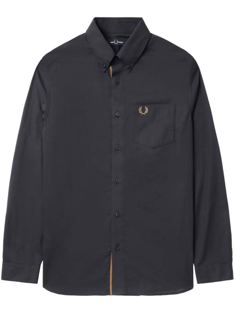 Fred Perry Laurel Wreath-embroidered cotton shirt - Grey von Fred Perry