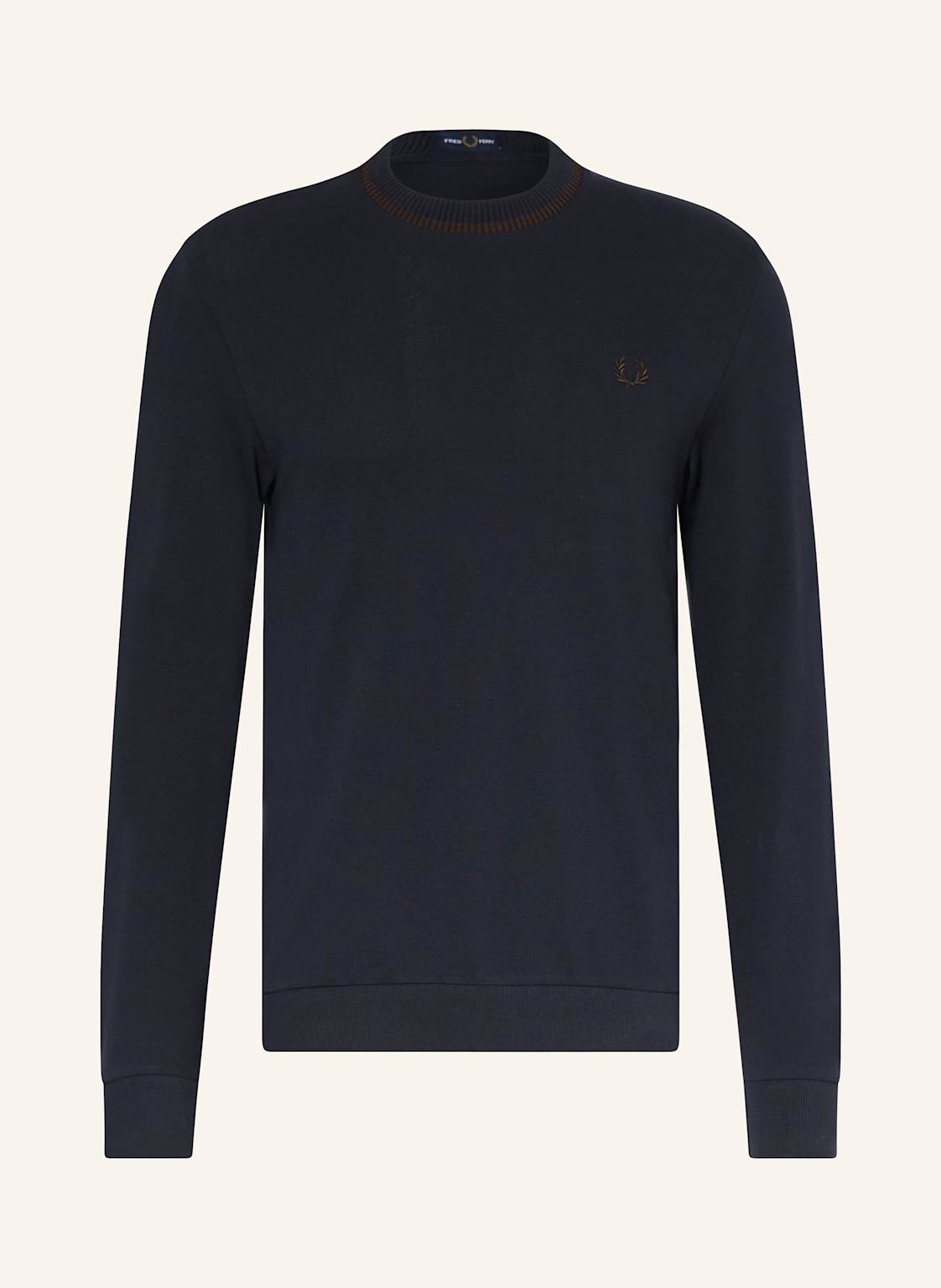 Fred Perry Longsleeve Aus Piqué blau von Fred Perry