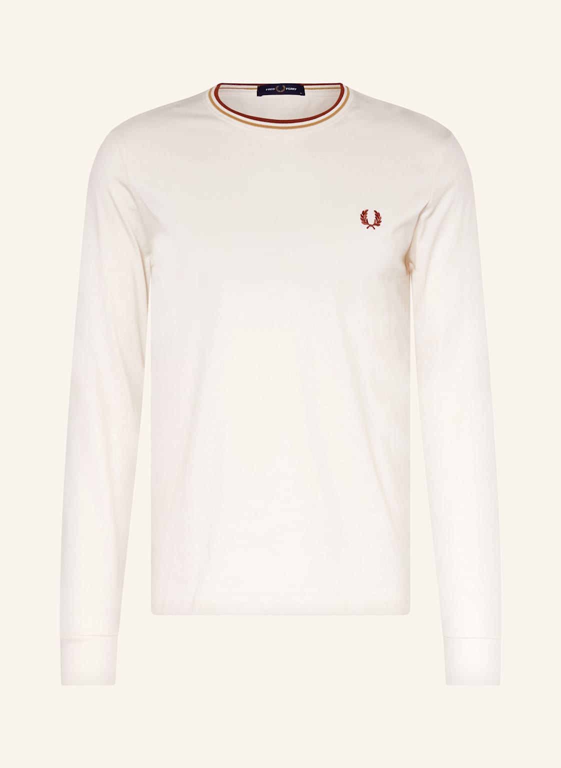 Fred Perry Longsleeve weiss von Fred Perry