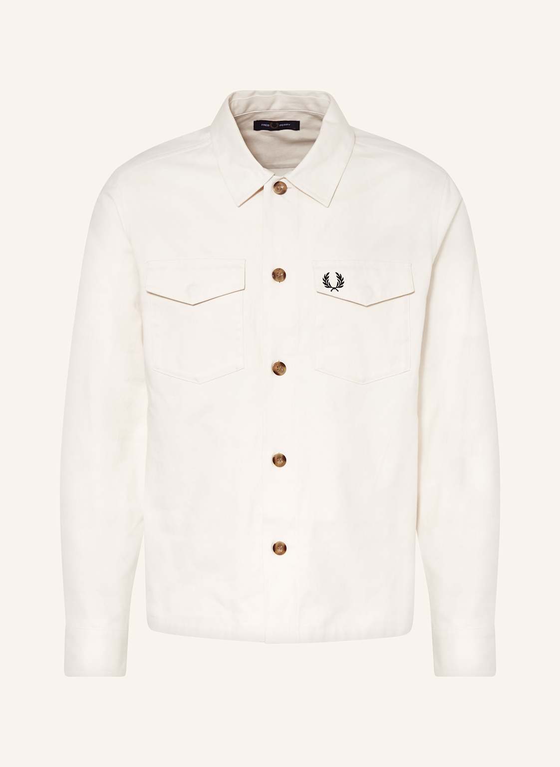 Fred Perry Overshirt Oxford weiss von Fred Perry