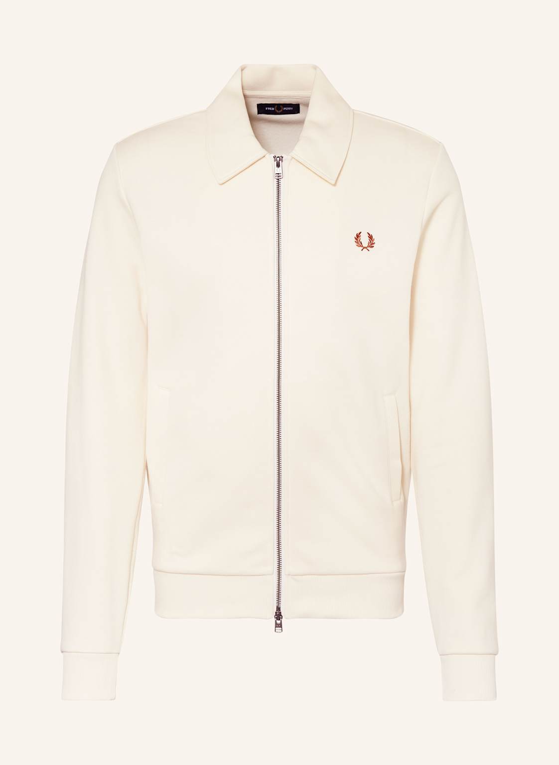 Fred Perry Piqué-Jacke weiss von Fred Perry