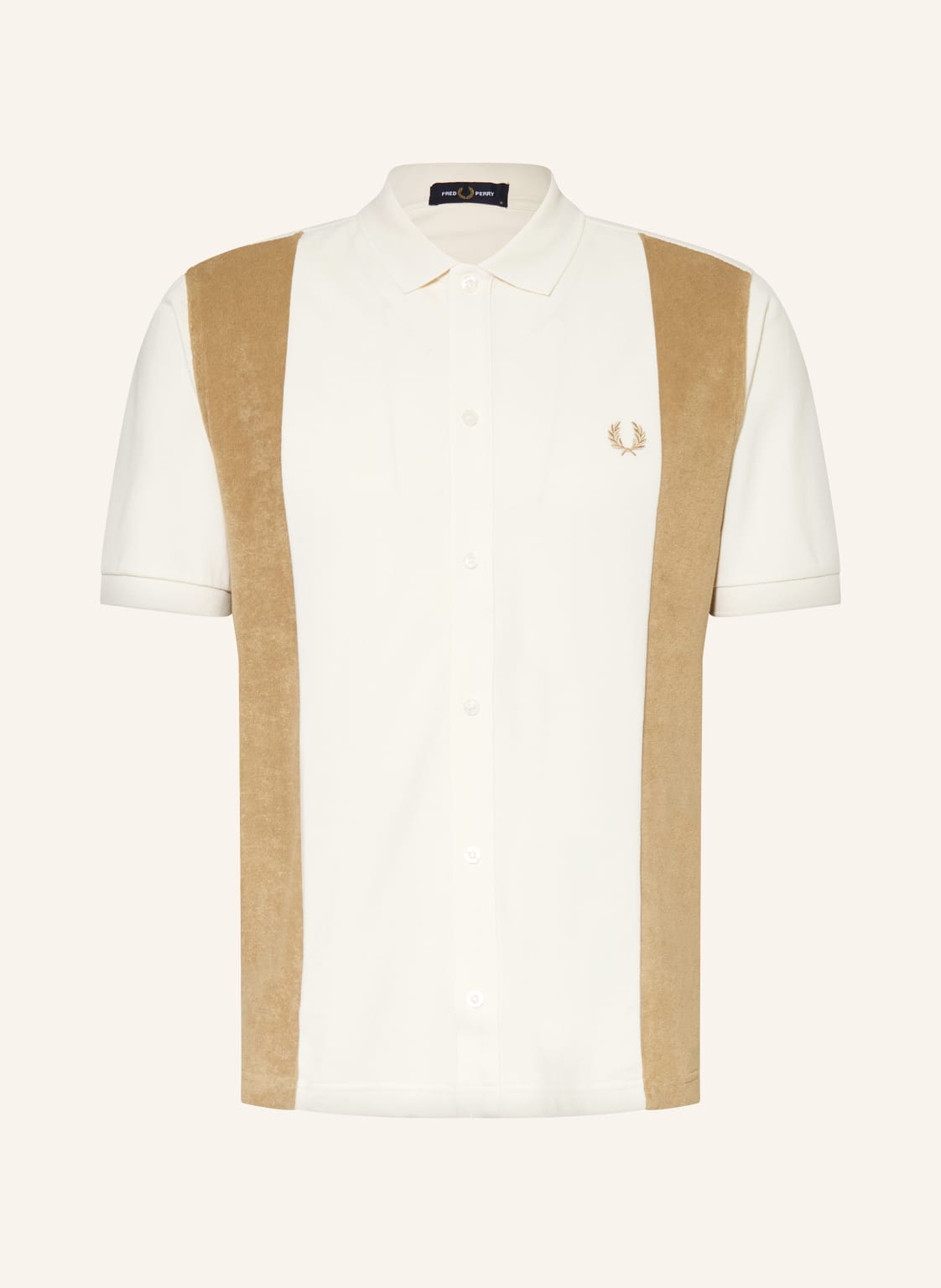 Fred Perry Piqué-Poloshirt Im Materialmix weiss von Fred Perry