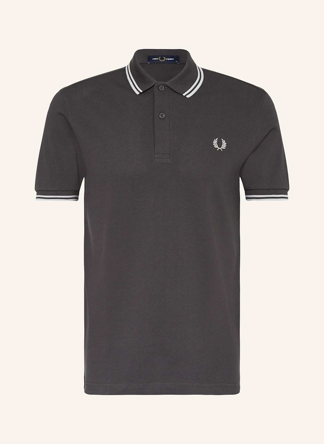 Fred Perry Piqué-Poloshirt grau von Fred Perry