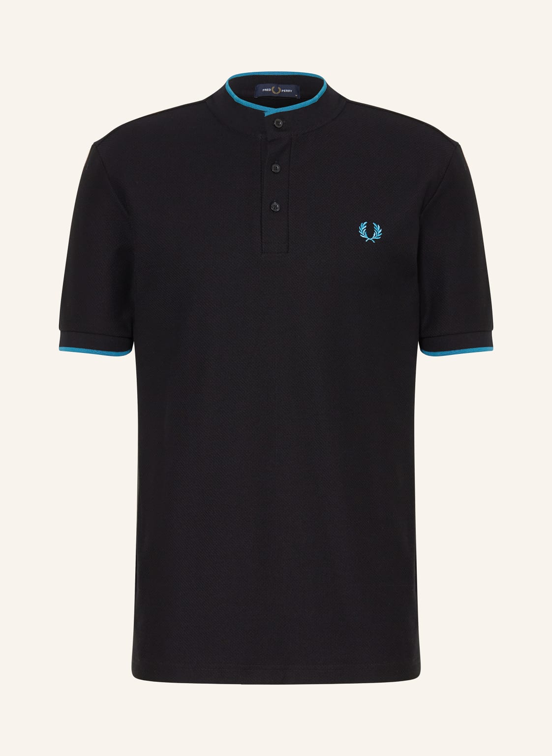 Fred Perry Piqué-Poloshirt schwarz von Fred Perry