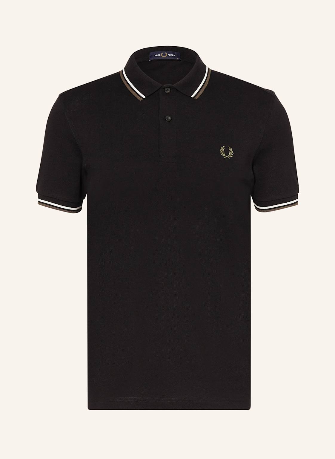 Fred Perry Piqué-Poloshirt schwarz von Fred Perry