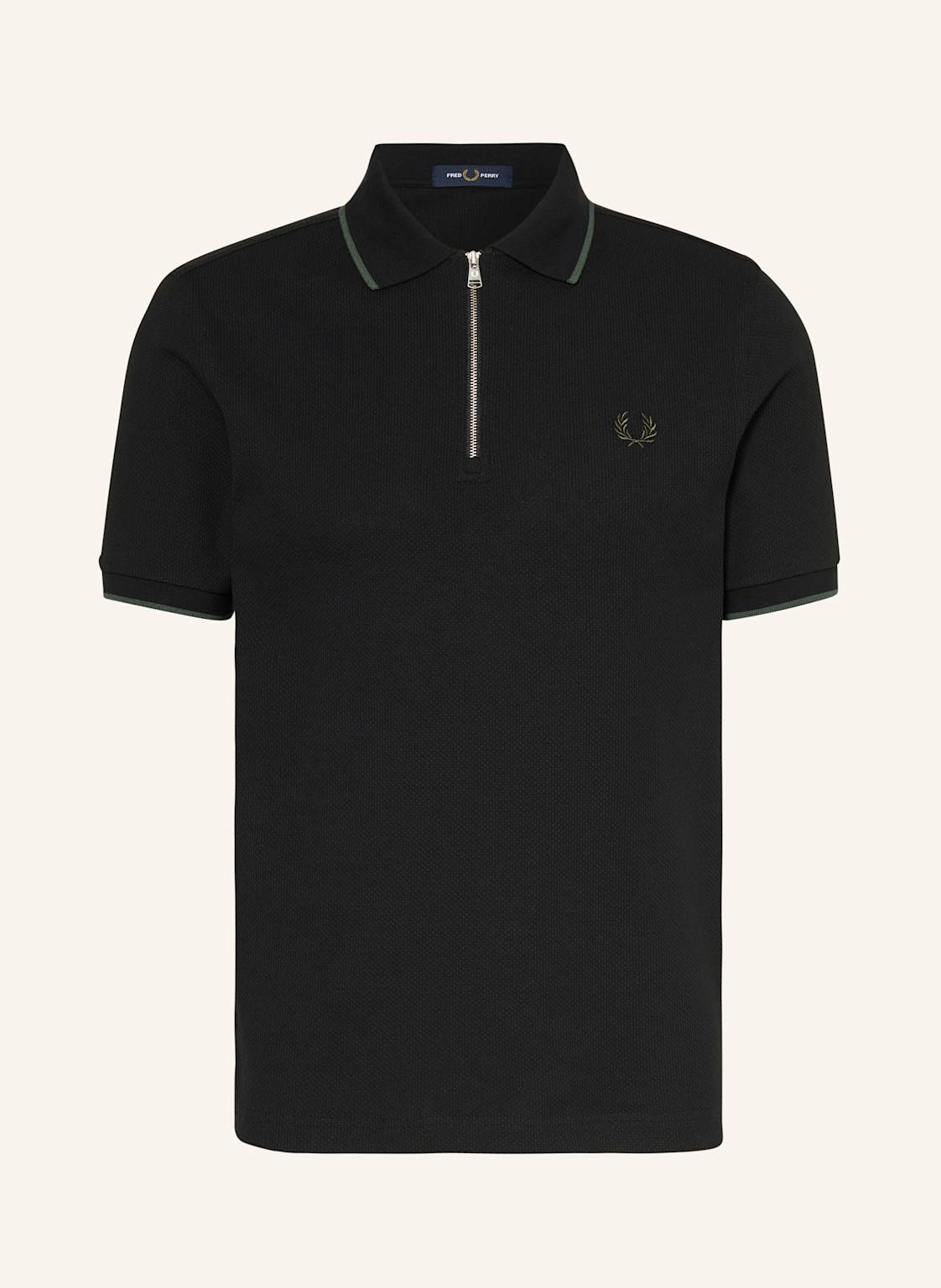 Fred Perry Piqué-Poloshirt schwarz von Fred Perry