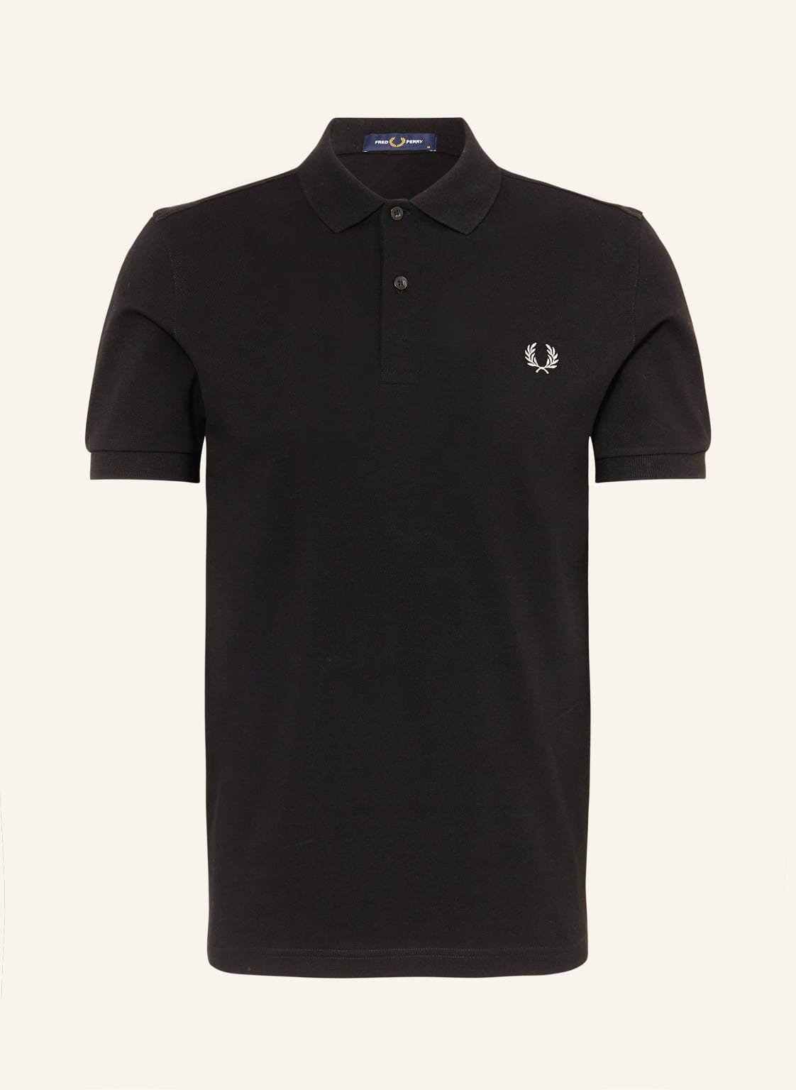 Fred Perry Piqué-Poloshirt schwarz von Fred Perry