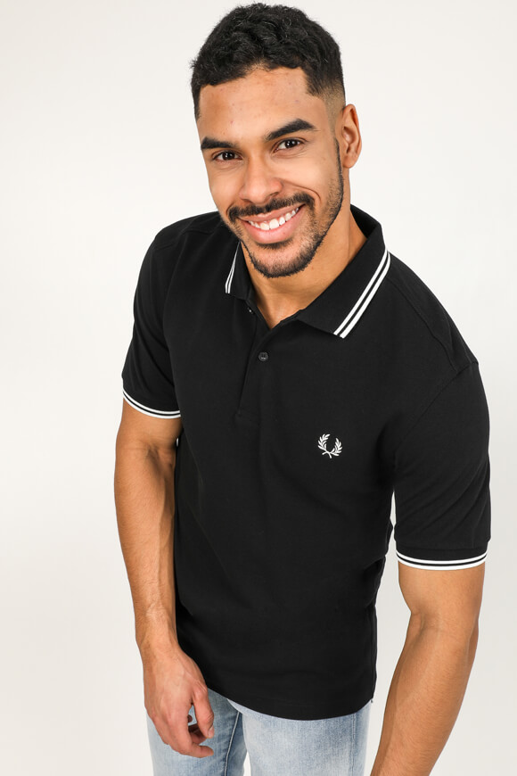 Fred Perry Poloshirt | Black + White | Herren  | M von Fred Perry