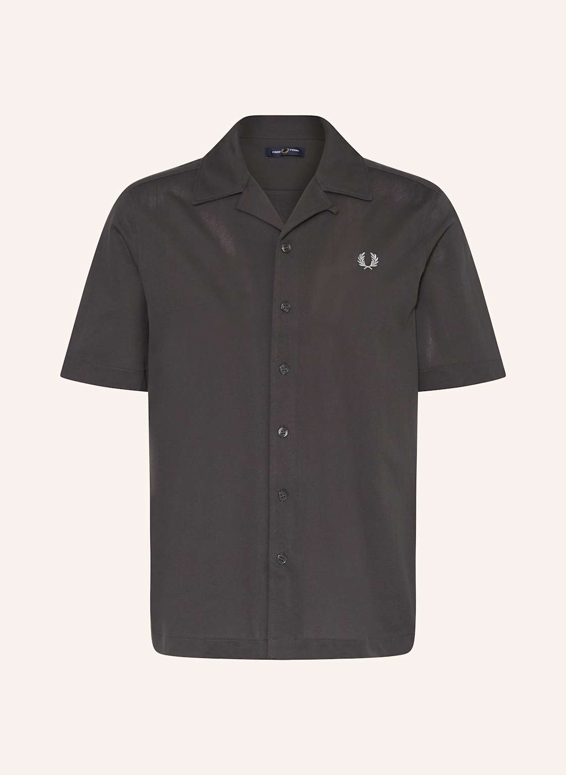 Fred Perry Resorthemd Comfort Fit Aus Piqué grau Fred Perry Resorthemd Comfort Fit Aus Piqué grau von Fred Perry