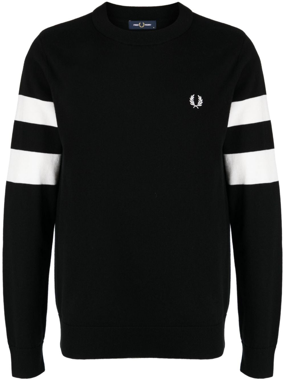 Fred Perry Ringer-embroidered cotton sweatshirt - Black von Fred Perry